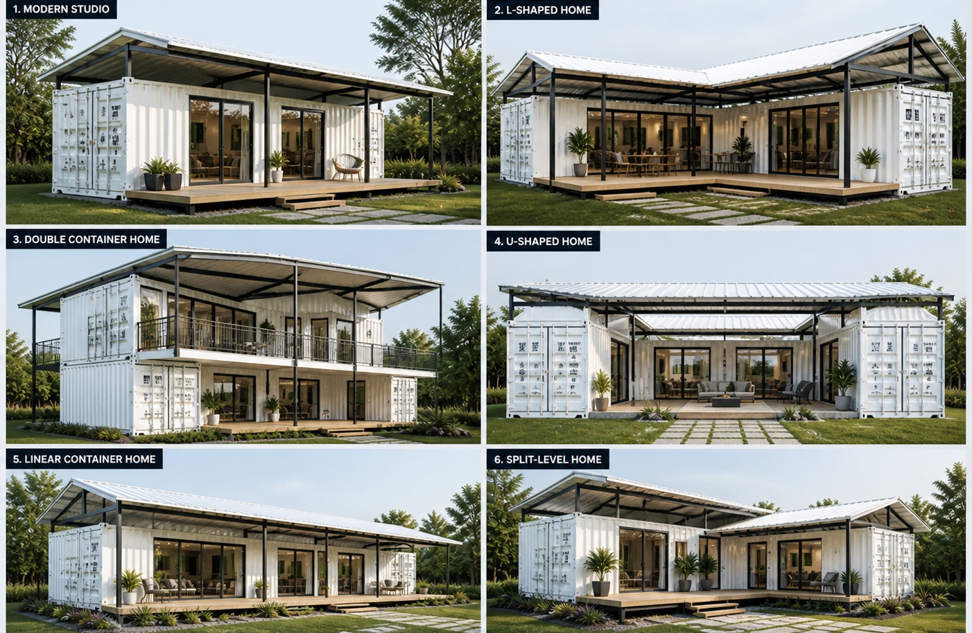 Cargo container housing design options